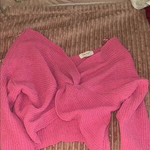 Jessica Simpson Vibrant Pink V-Neck Sweater